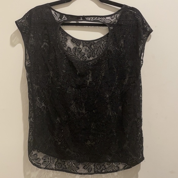Black Lace Top - Express size Small - Picture 4 of 4